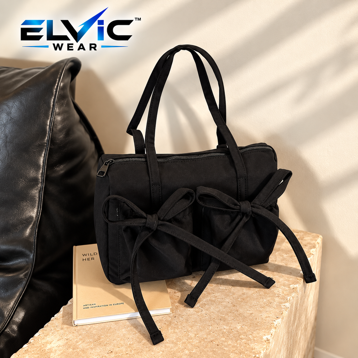 ELVic Wear™ Women's Bow Detail Everyday Tote Bag