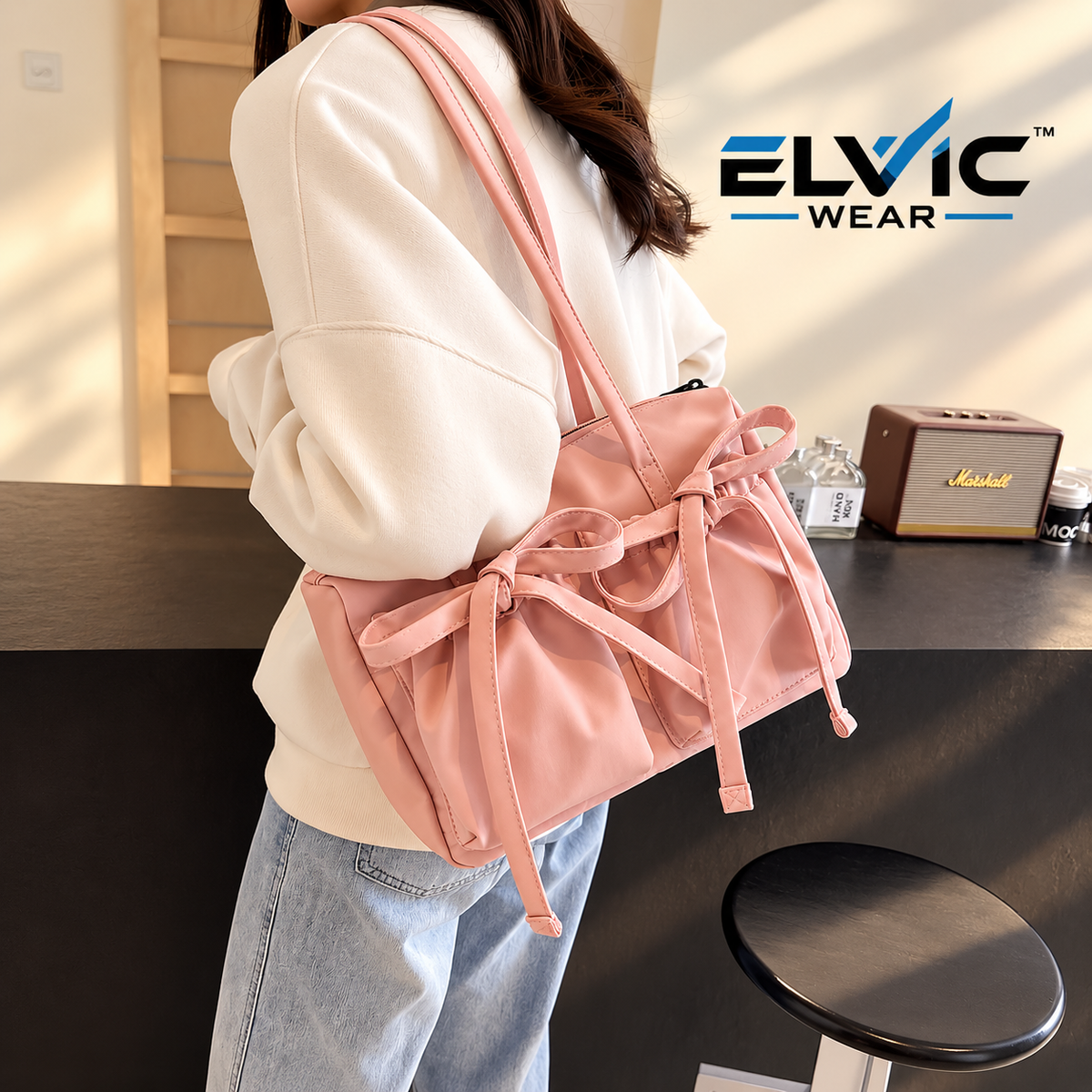 ELVic Wear™ Women's Bow Detail Everyday Tote Bag