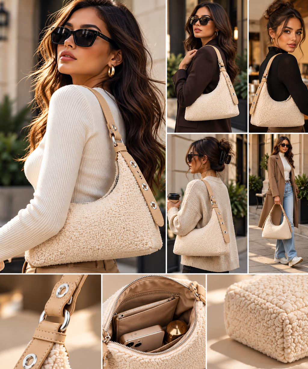 ELVic Wear™ Women's Luxe Woven Baguette Shoulder Bag