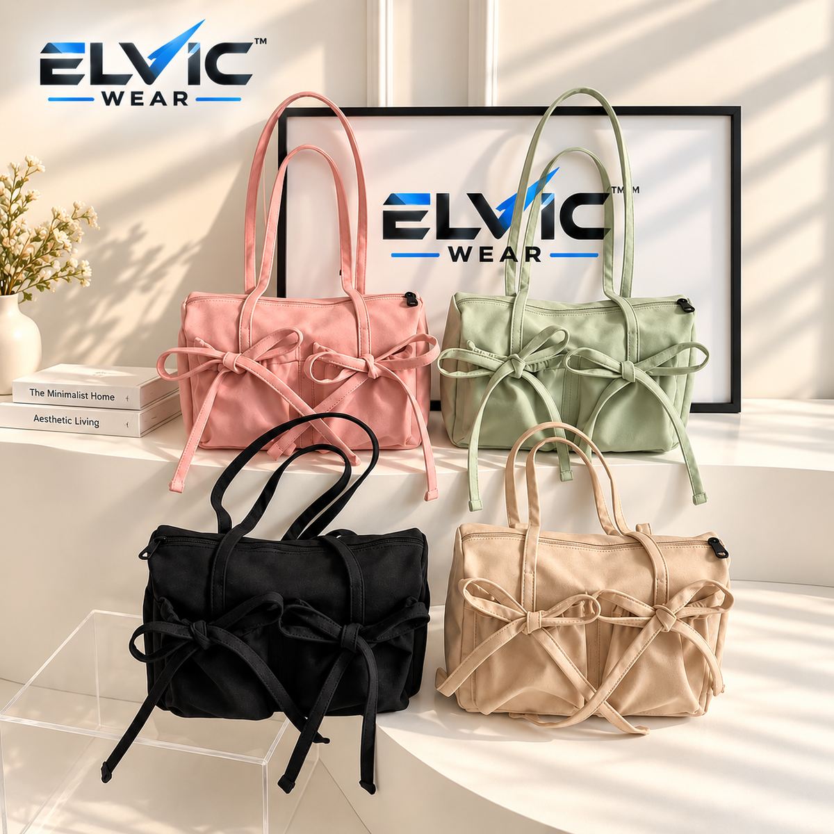 ELVic Wear™ Women's Bow Detail Everyday Tote Bag