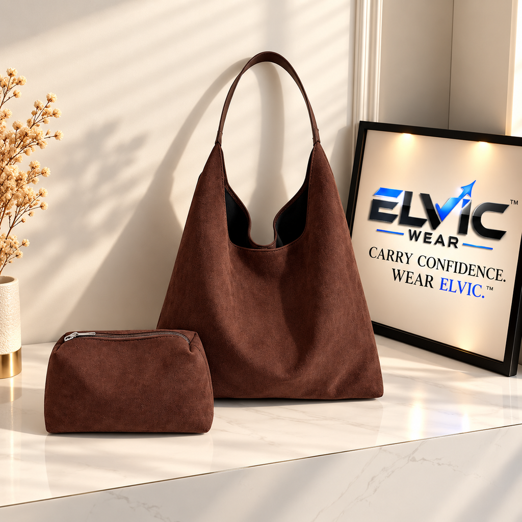 ELVic Wear™ Women's Luxe Suede Commuter Shoulder Bag