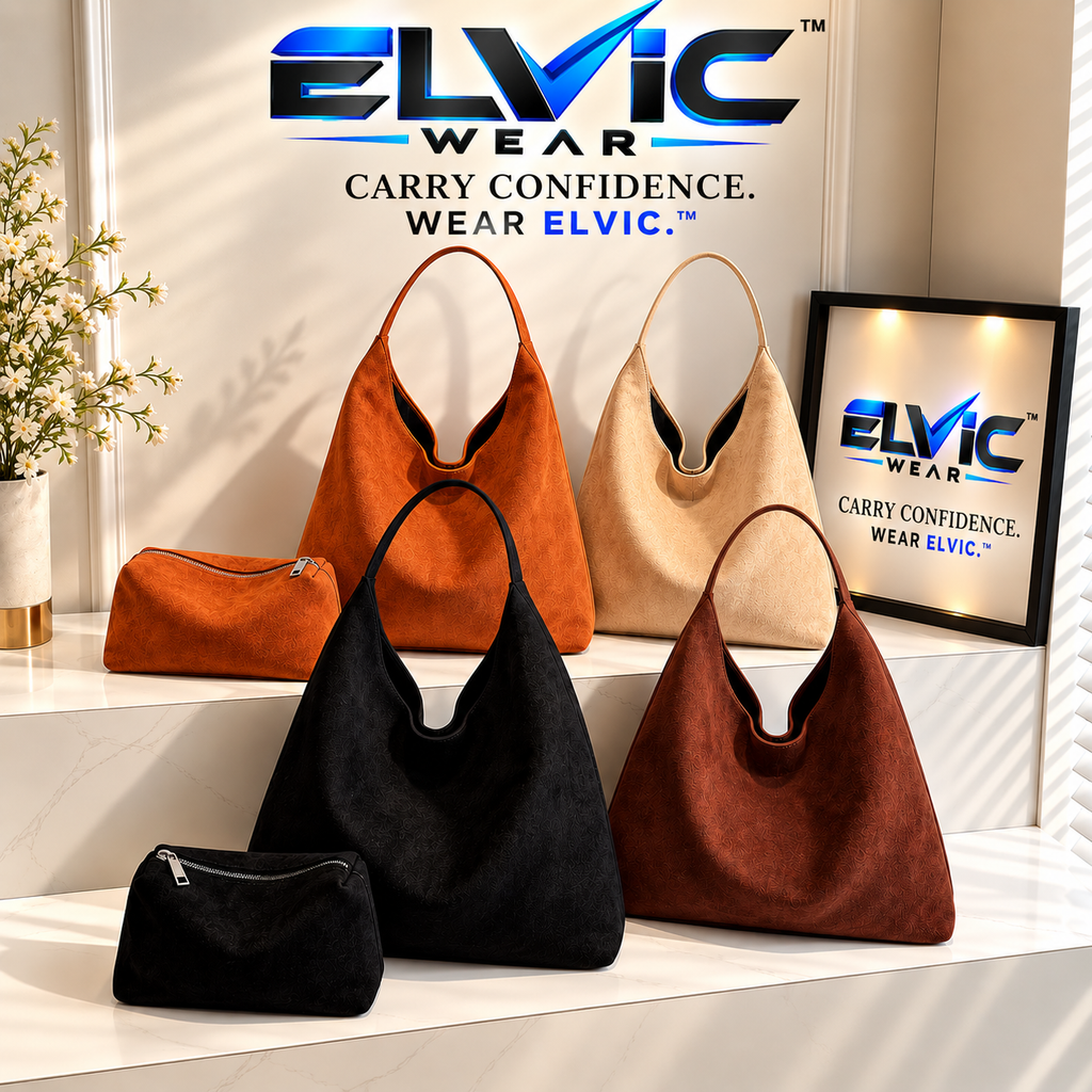ELVic Wear™ Women's Luxe Suede Commuter Shoulder Bag
