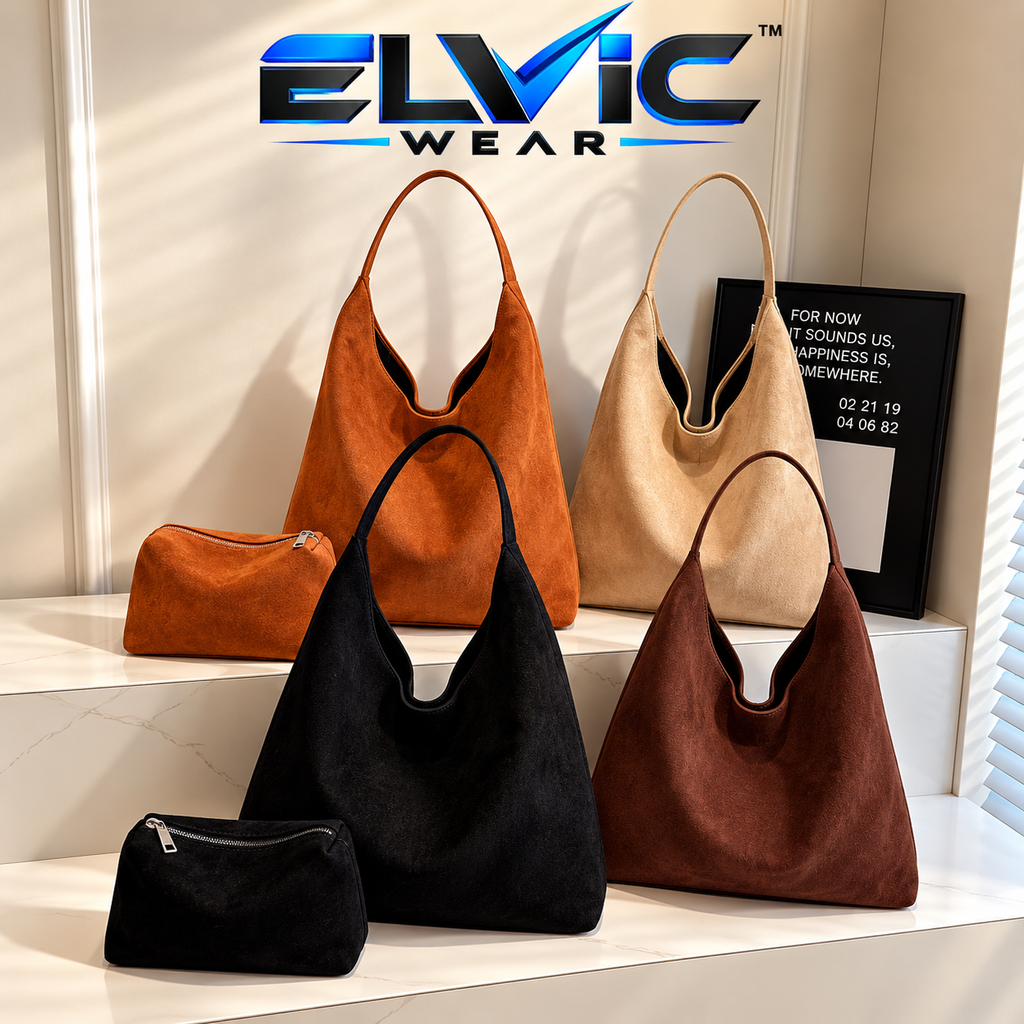 ELVic Wear™ Women's Luxe Suede Commuter Shoulder Bag