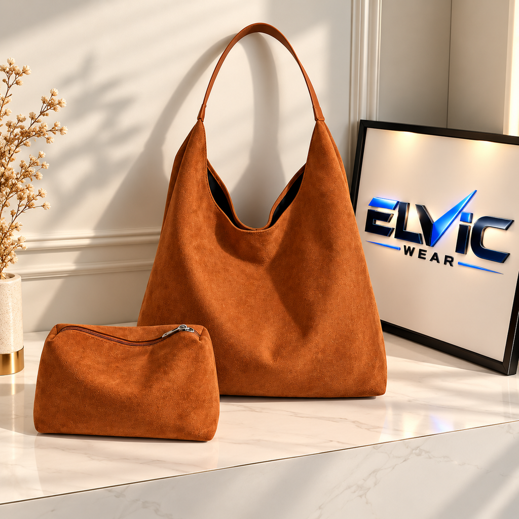 ELVic Wear™ Women's Luxe Suede Commuter Shoulder Bag