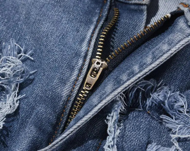 ELVic Wear™ Men's Vintage Distressed Stacked Flare Jeans