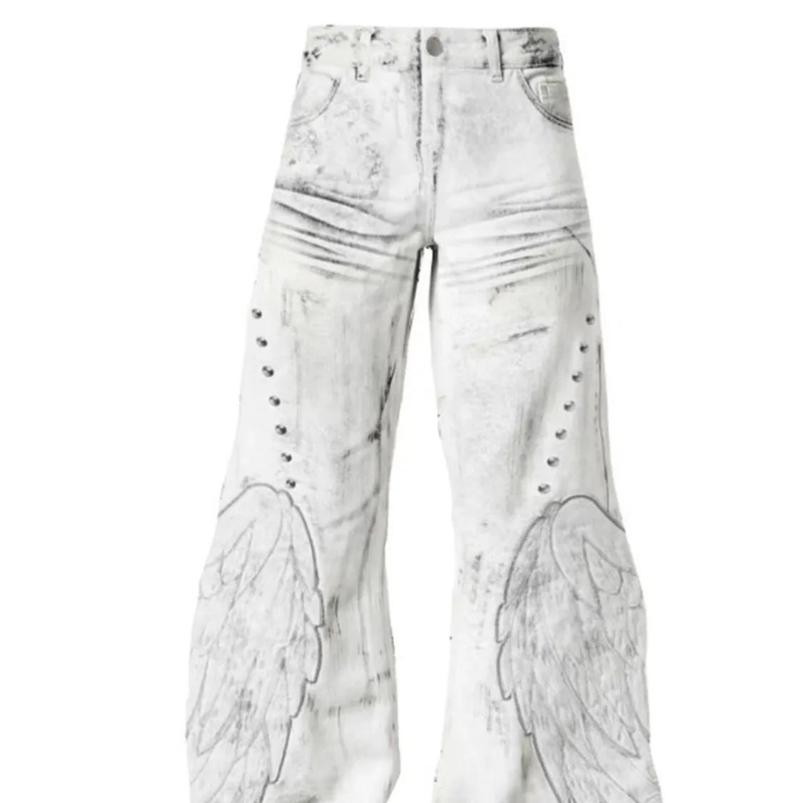 ELVic Wear™ Women's Vintage Washed Wide-Leg Flared Jeans