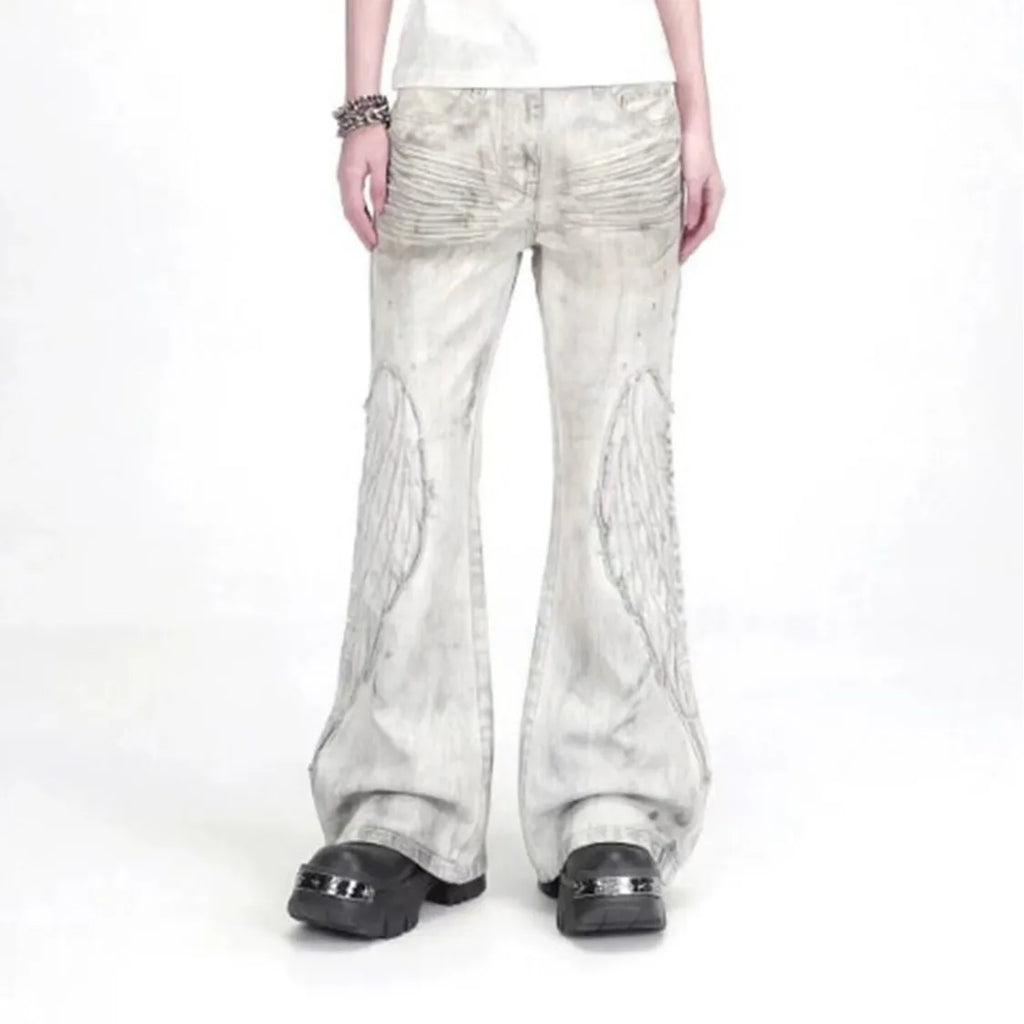 ELVic Wear™ Women's Vintage Washed Wide-Leg Flared Jeans