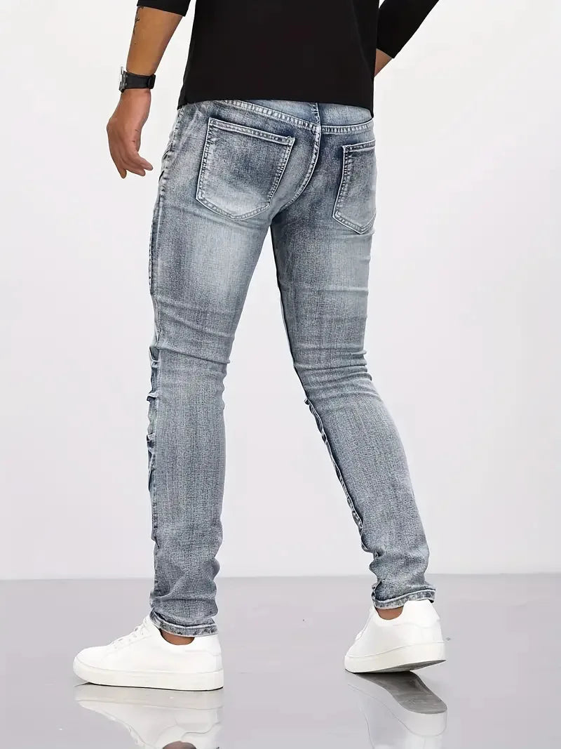 ELVic Wear™ Men's Slim-Fit Stretch Biker Jeans
