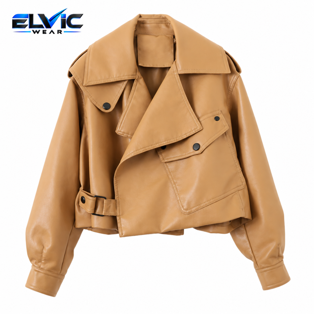 ELVic Wear™ Women’s Faux Leather Biker Jacket