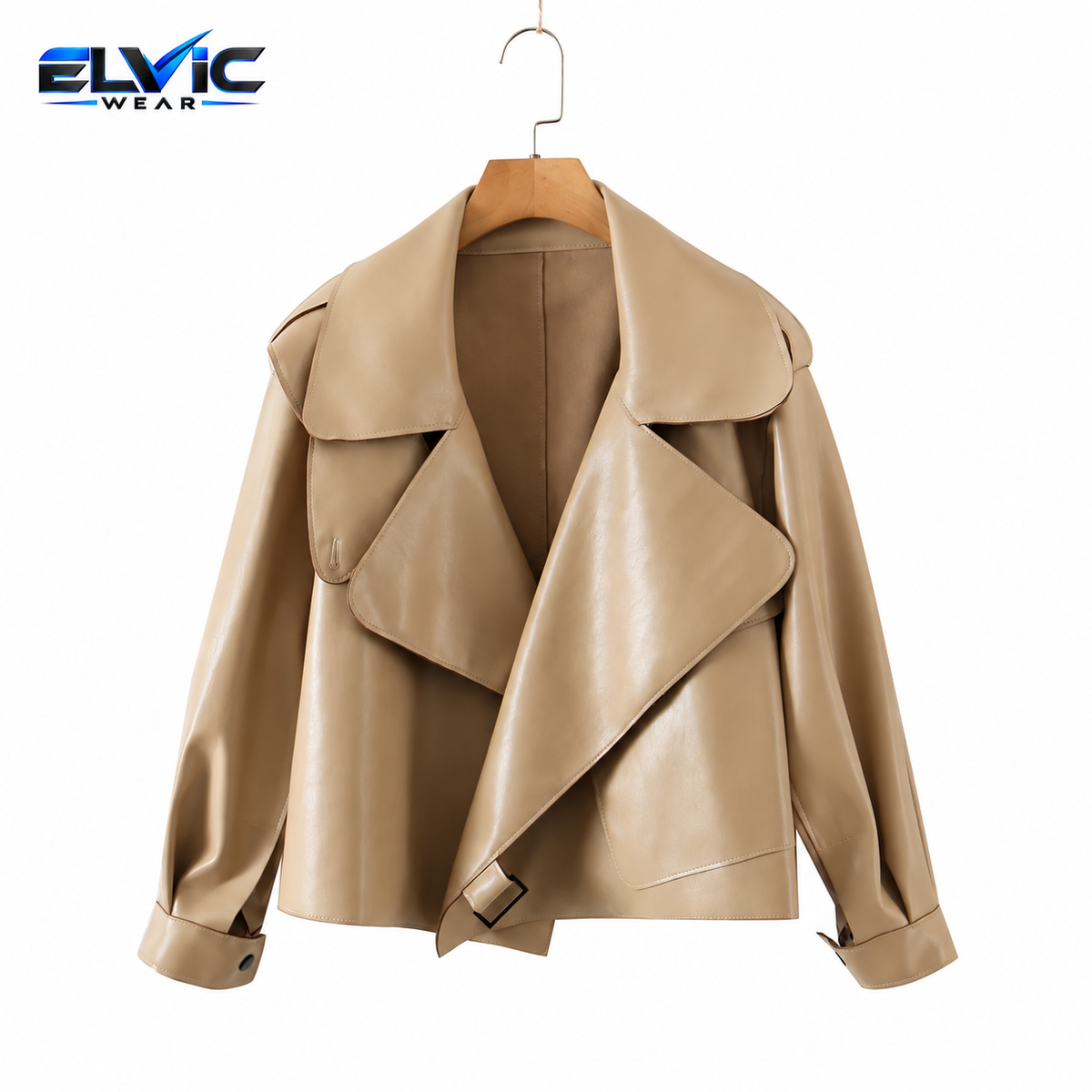 ELVic Wear™ Women’s Relaxed-Fit Faux Leather Biker Jacket