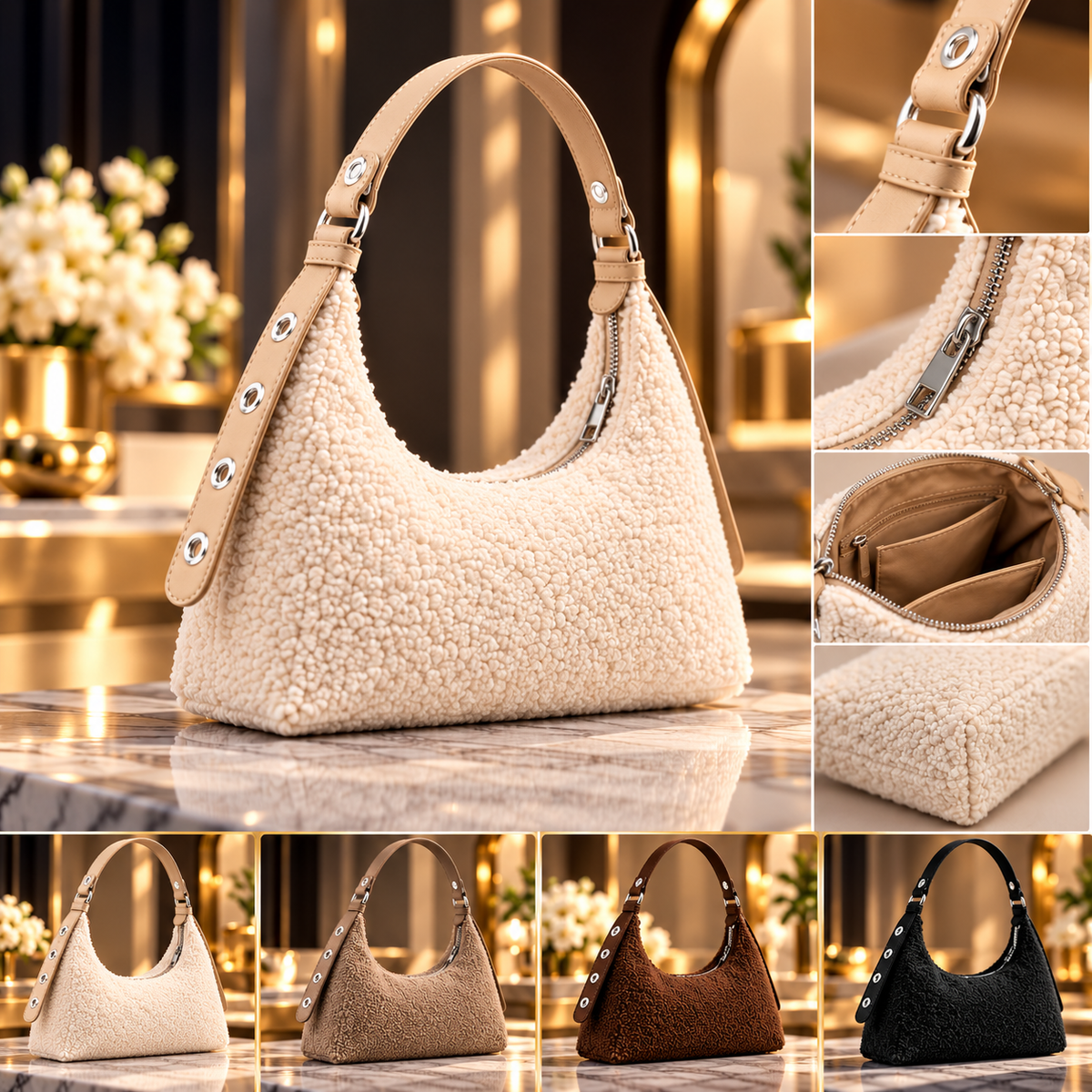 ELVic Wear™ Women's Luxe Woven Baguette Shoulder Bag