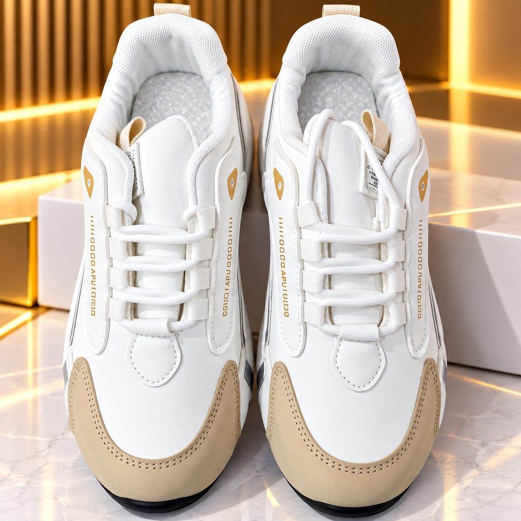 ELVic Wear™ Men's Colorblock Lace-Up Sneakers – Lightweight Casual Shoes