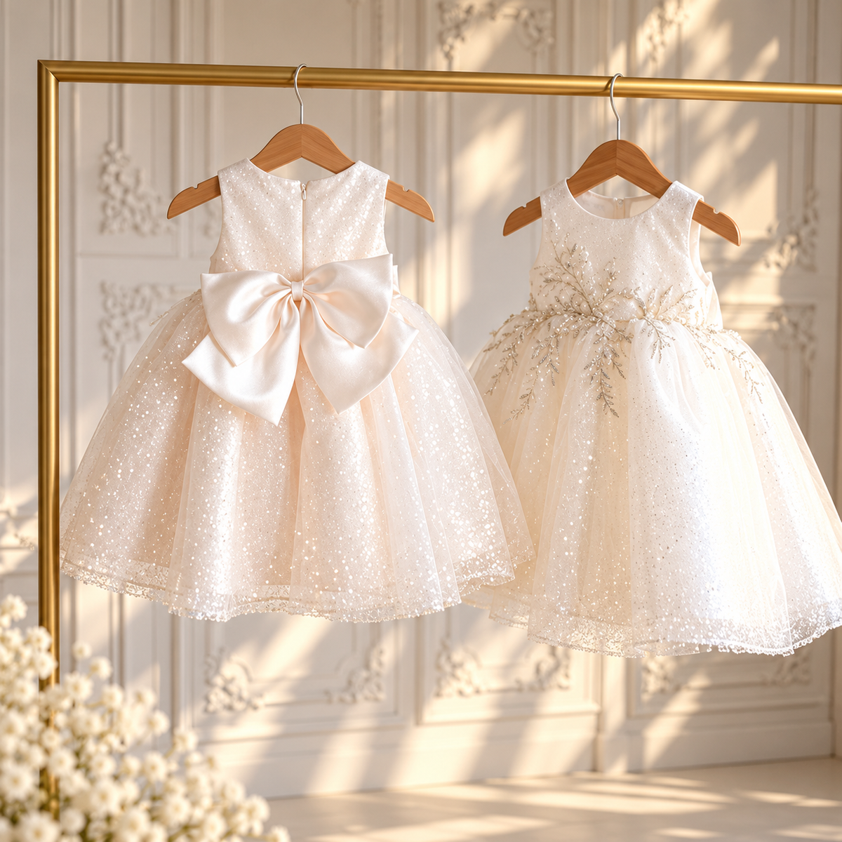 ELVic Wear™ Girls' Elegant Sleeveless Bow Princess Dress
